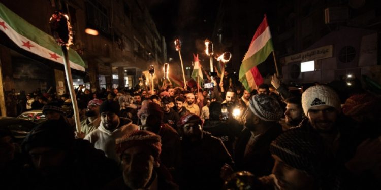 من احتفالات عفرين بعيد النيروز في دمشق ـ AFP
